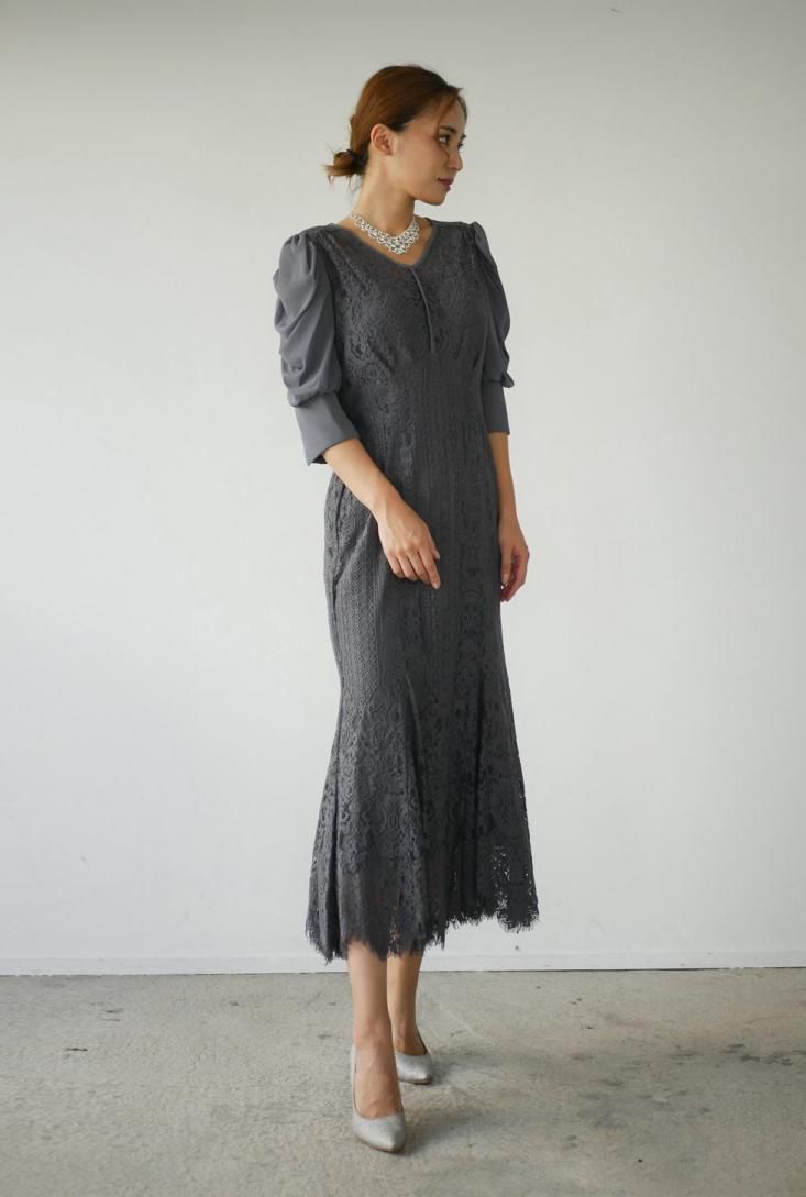 楽天市場】romano cut lace dress パーティー ドレス ワンピース