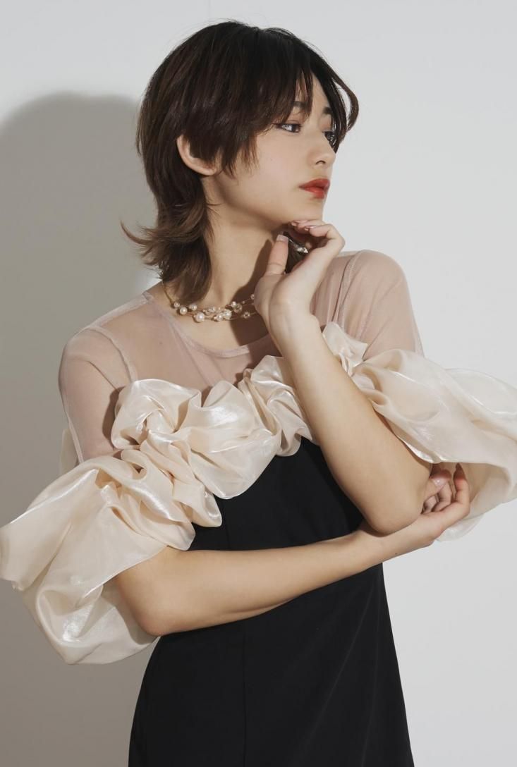 一部予約商品】volume raffle dress - Myshawty公式ドレス通販サイト