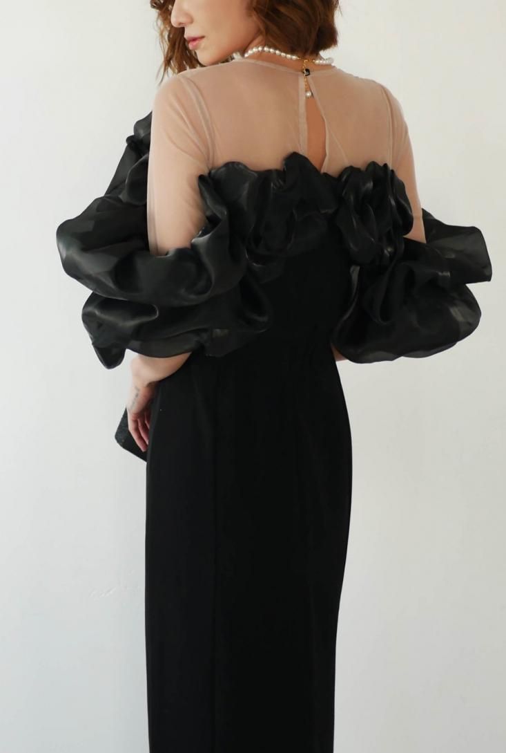 volume raffle dress - Myshawty公式ドレス通販サイト