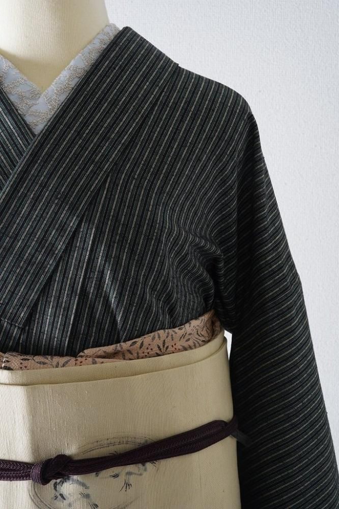 単衣唐桟縞の紬 - いちりん｜暮らしに寄り添うふだん着物