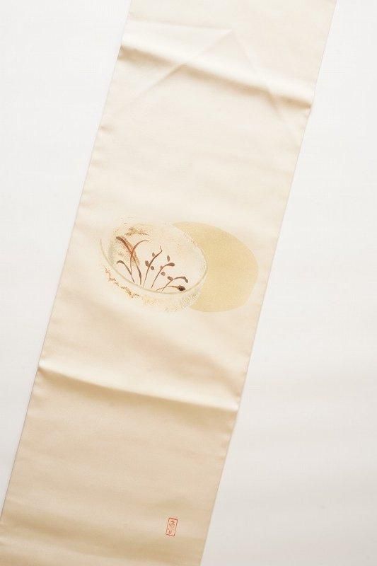 長尺＞鳥の子色に茶碗の塩瀬名古屋帯 - いちりん｜暮らしに