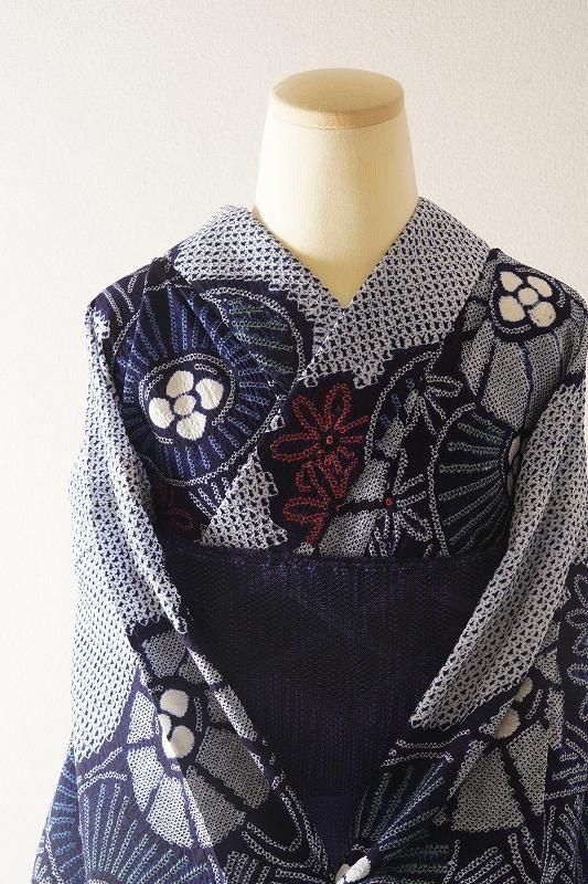 OLN大人の兵児帯 hecco kago navy blue × black - いちりん｜暮らしに