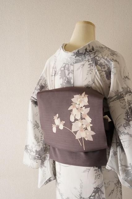 みかん様❪7298❫ 軽装帯 〈名古屋帯 綴織 (正絹) 〉 ▦ 西陣織