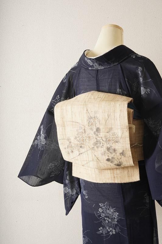 名古屋帯　博多帯　きものいちりん 博多織八寸名古屋帯 鱗菱 檸檬 [紅衣オリジナル] – 木下着物研究所