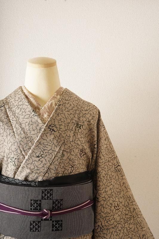 濃紺色に幾何学模様の洒落袋帯 - いちりん｜暮らしに寄り添う