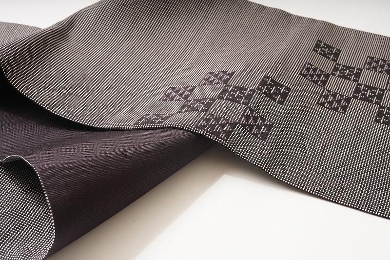 濃紺色に幾何学模様の洒落袋帯 - いちりん｜暮らしに寄り添う