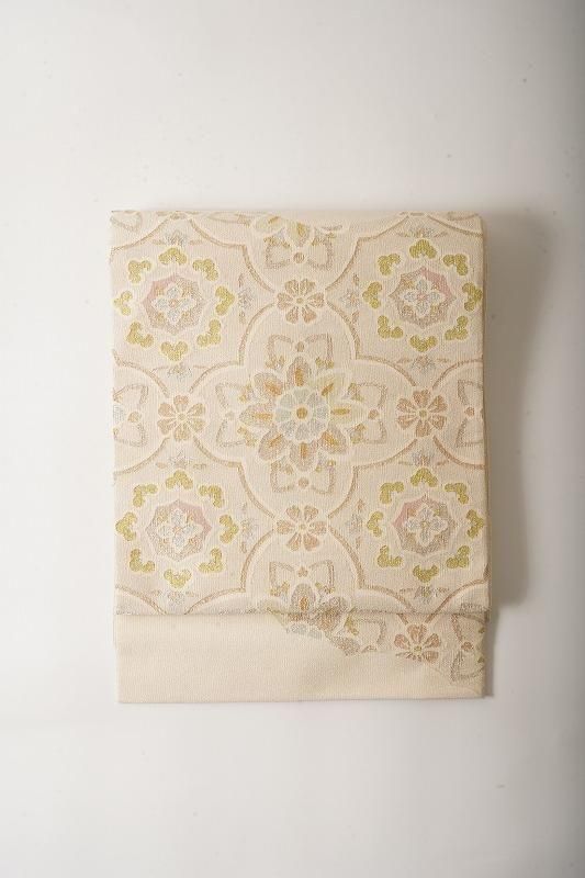 ベージュゴールド唐花の綴れ袋帯 - いちりん｜暮らしに寄り添うふだん着物