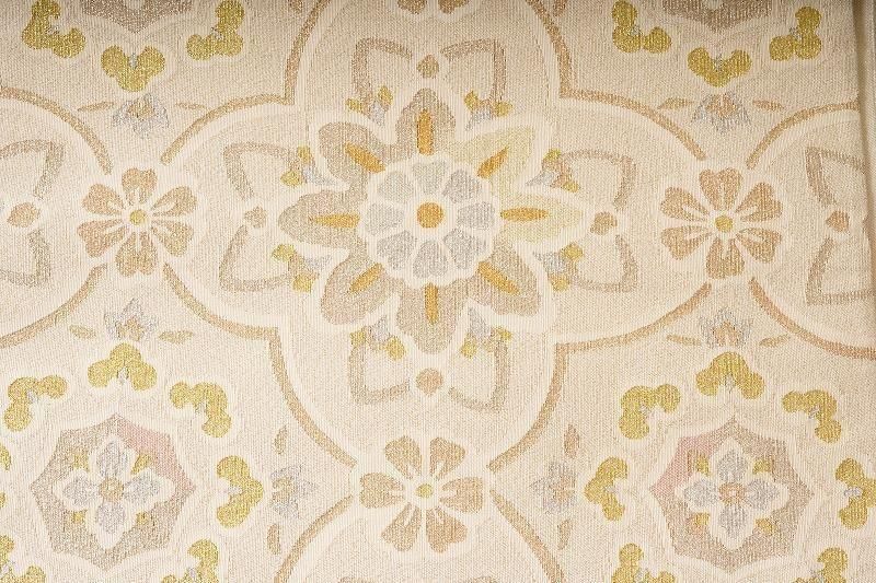 ベージュゴールド唐花の綴れ袋帯 - いちりん｜暮らしに寄り添う