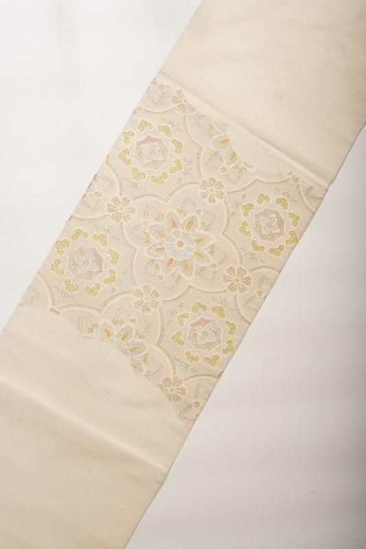 ベージュゴールド唐花の綴れ袋帯 - いちりん｜暮らしに寄り添う