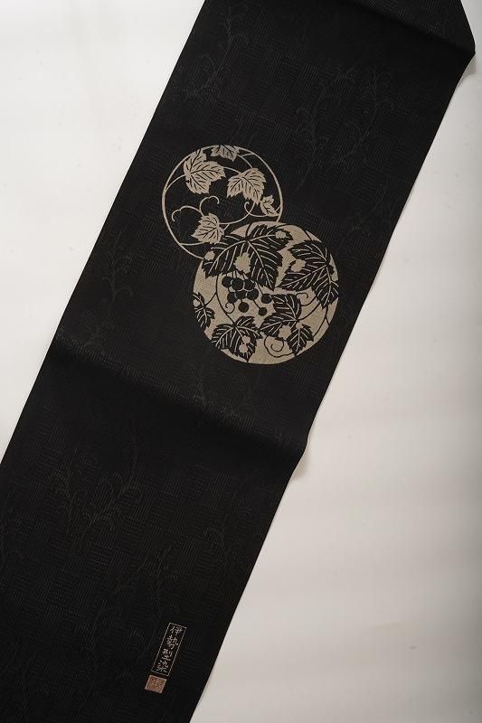 伊勢型染透かし織り市松葉模様の名古屋帯 - いちりん｜暮らしに