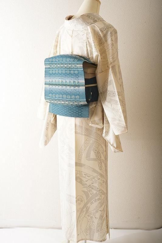 単衣＞＜Tall＞亀甲絣熨斗文に花の本塩沢 - いちりん｜暮らしに