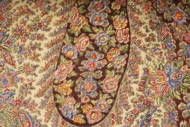 楽しい更紗名古屋帯　美品 名古屋帯＊和更紗（藍地草花文様） | iichi 日々の暮らしを