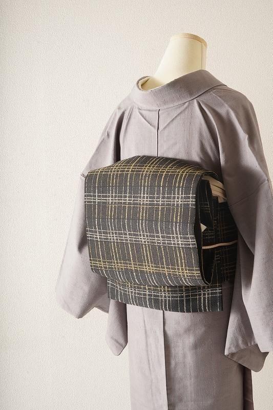 <img class='new_mark_img1' src='https://img.shop-pro.jp/img/new/icons14.gif' style='border:none;display:inline;margin:0px;padding:0px;width:auto;' />縞格子の洒落袋帯