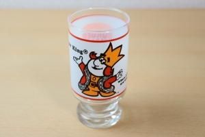 バーガーキング2個セット　ステッカー付き　フェデラル　ミルクガラス　フッテッド バーガーキング2個セット ステッカー付き フェデラル ミルク