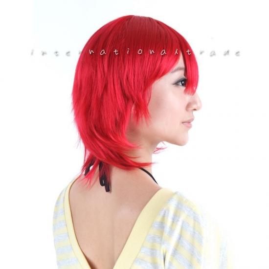 コスプレウィッグ 赤髪 レッドショートウィッグ ストレート[7017 コスプレウィッグ 赤髪 レッドショートウィッグ ストレート[7017