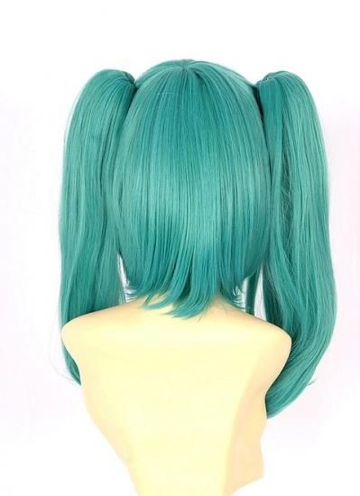 コスプレウィッグ グリーンツインテール 緑ウィッグ[7022