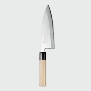 白紙鋼 柳刃240mm右[黒プラ桂 木柄] - 庖丁工房タダフサ [公式