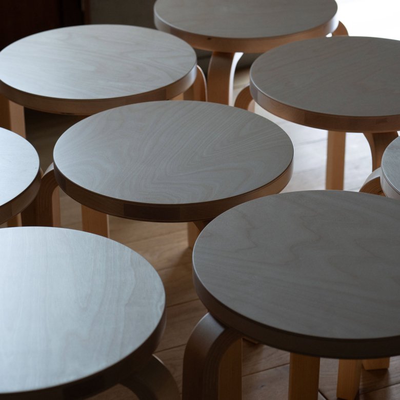 【椅子】アルテック　スツール　60 三本足　バーチ　artek stool 60主な素材木