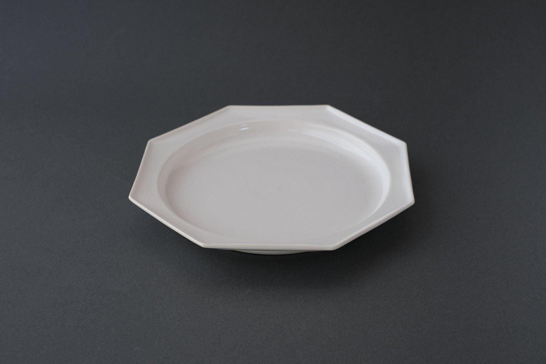山本拓也 黒 八角皿M 17.5cm角 高さ2.8cm｜ 作家もの和食器の
