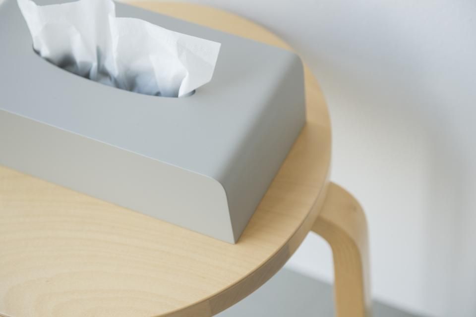 Tissue Box Cover Gray ティッシュボックスカバー Saito Wood