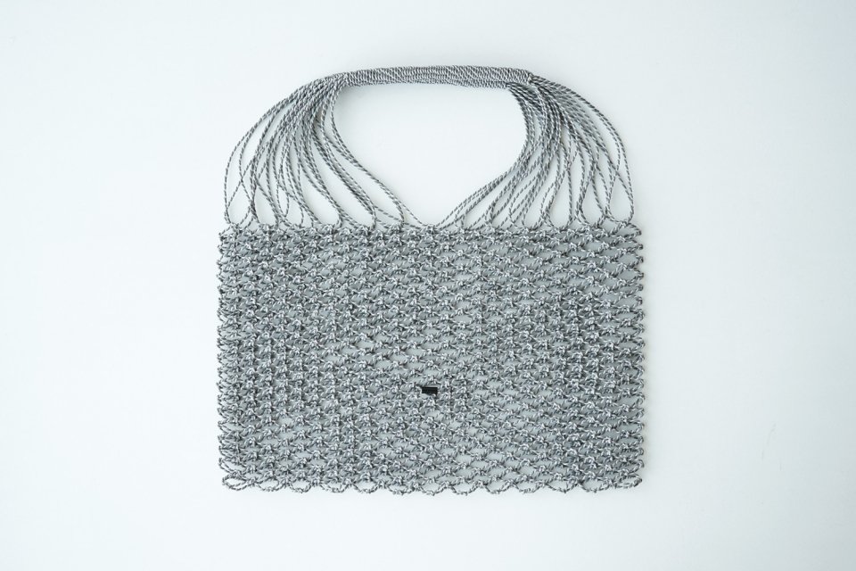 TWISTED LEATHER TOTE M［GRAY］／Aeta