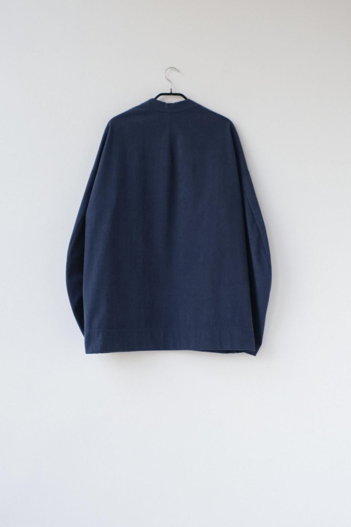 ポリエステル ・経編コーデュロイ カーディガン／Smoke Blue［size M