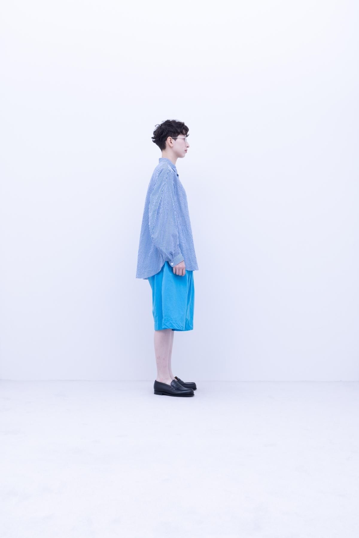 ナイロンタッサー・ガーメントダイ ハーフパンツ／pastel blue
