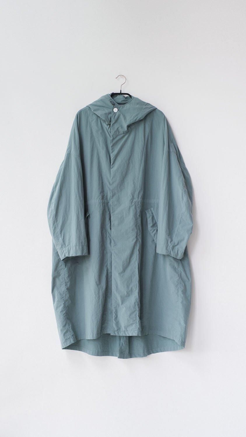 ナイロン タッサー / ガーメントダイ モッズコート/Smoke green ナイロン タッサー / ガーメントダイ モッズコート/Smoke green
