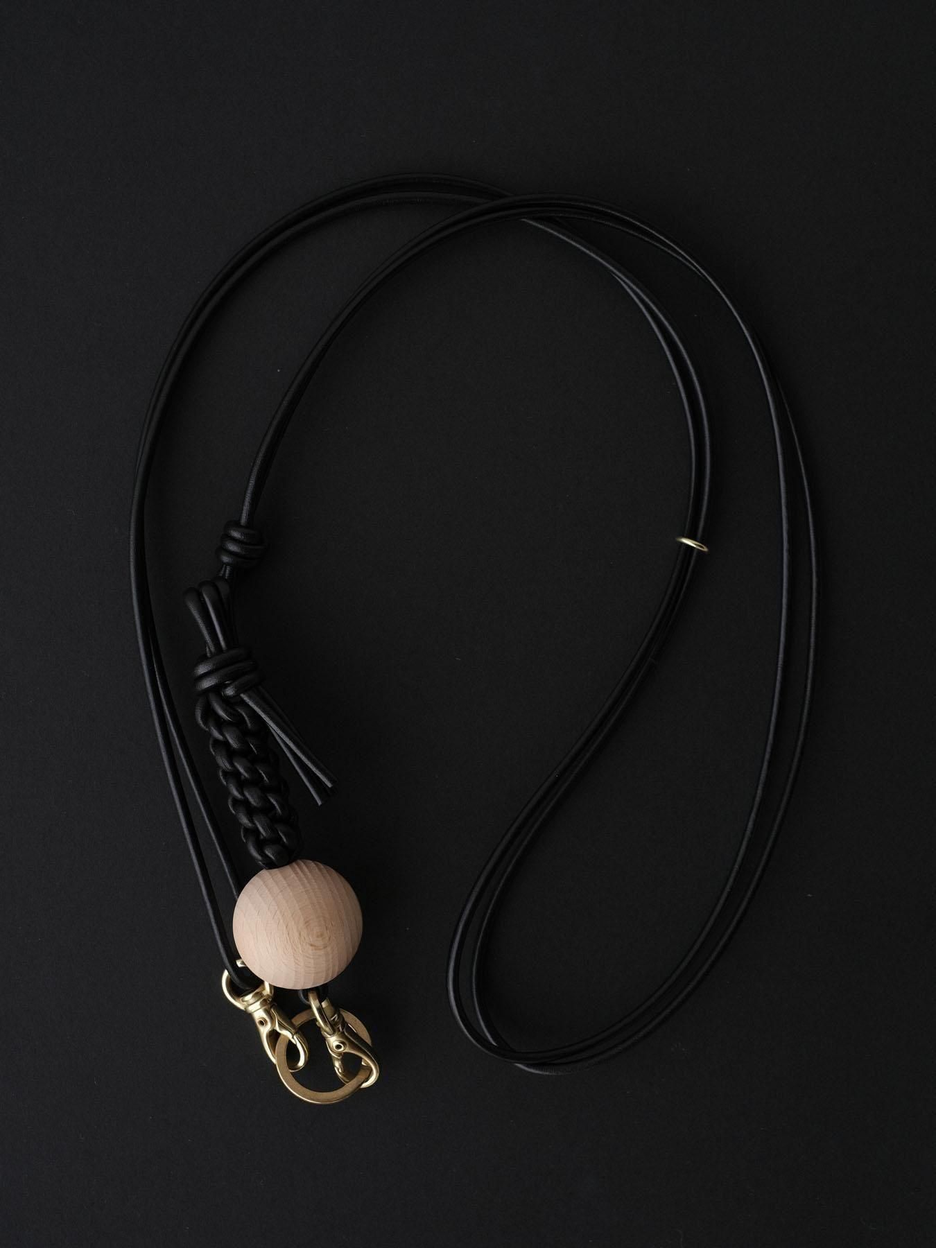 小物 _Fot Knot ball marble_strap black Knot ball_strap – _Fot