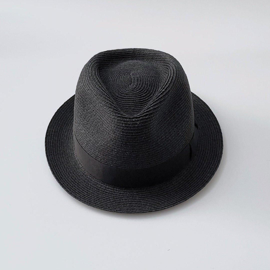 sashiki 麦わら帽子 RA255 black Raffia Tear Drop Hat / Navy、Black