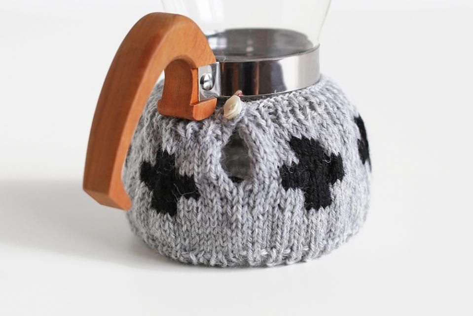 【次回再入荷時期未定】amu./コーヒーコージー/2cup用/クロス(ライトグレー)