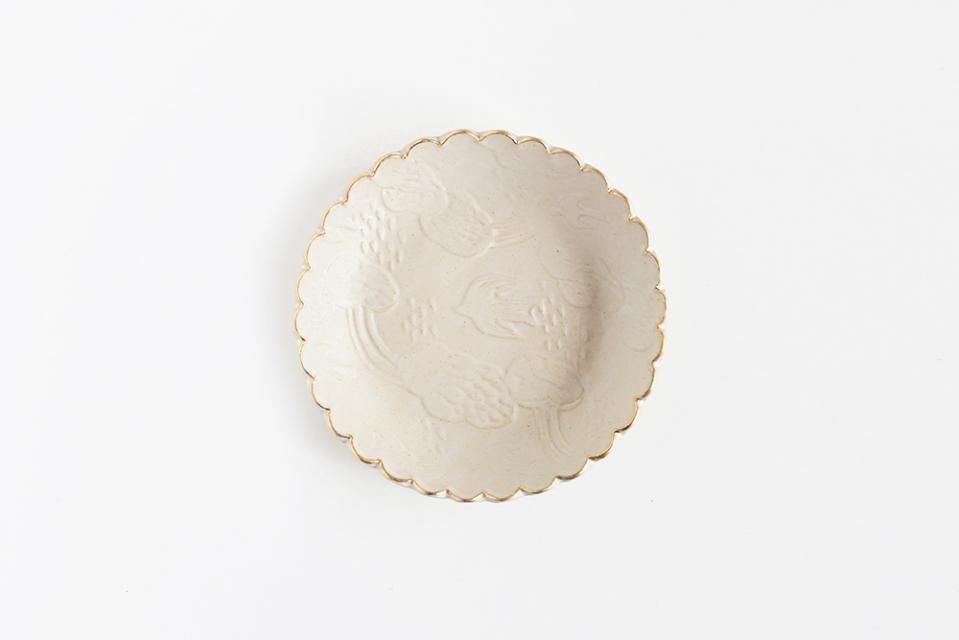 菓子皿 光琳の松 文 工芸品