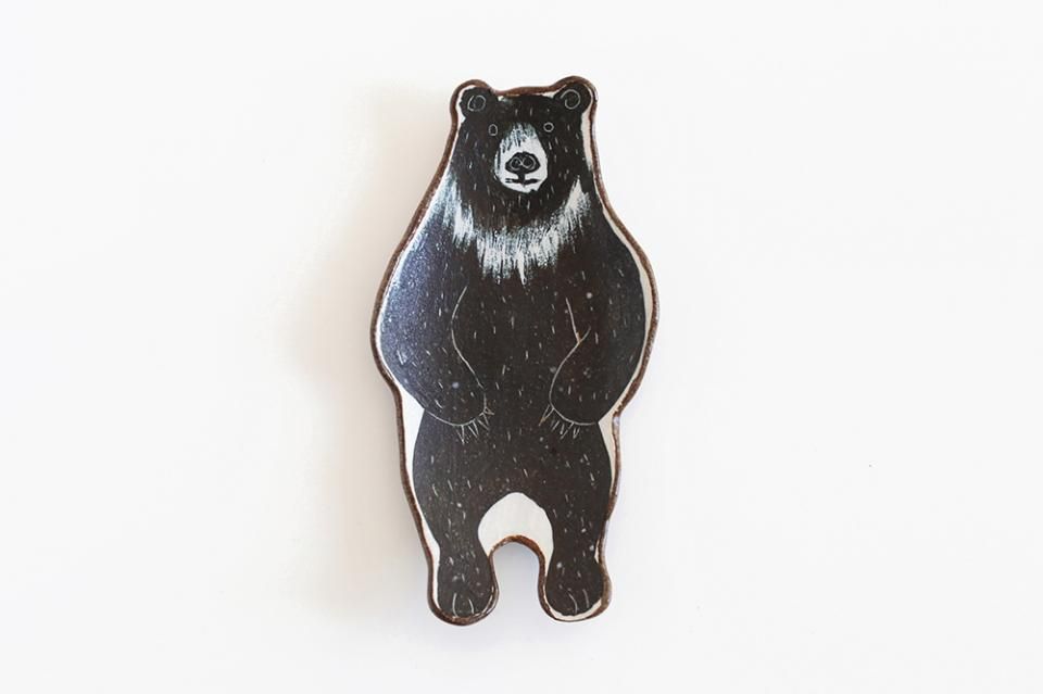 【取り扱い終了】矢板緑/クマ皿