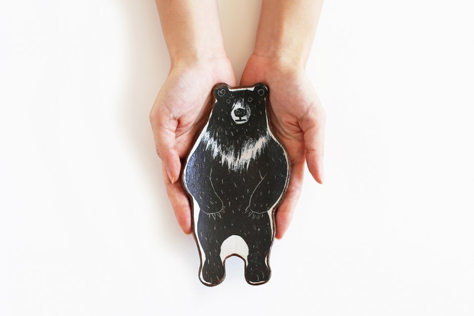 【取り扱い終了】矢板緑/クマ皿