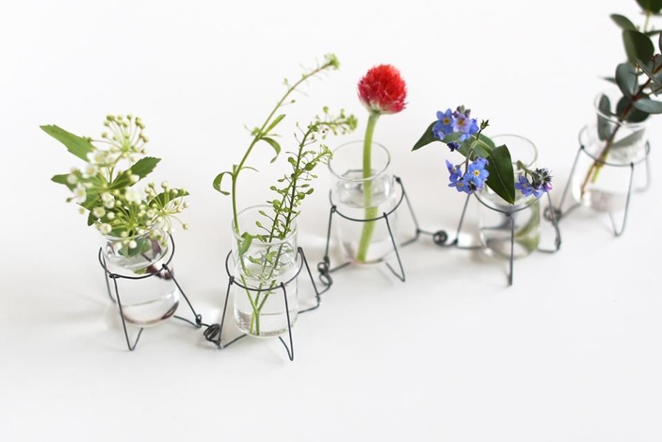 取り扱い終了】増田由希子/ワイヤー花器（5peace） - BOWKNOT