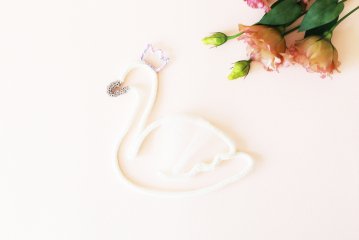 Petit Etoile/ウールレター/Swan（pink）