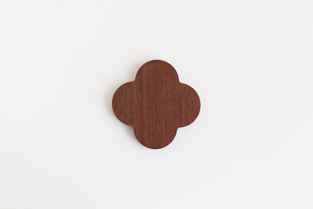 【廃盤】YARN/四つ葉のシンプルコースター(ウォールナット)