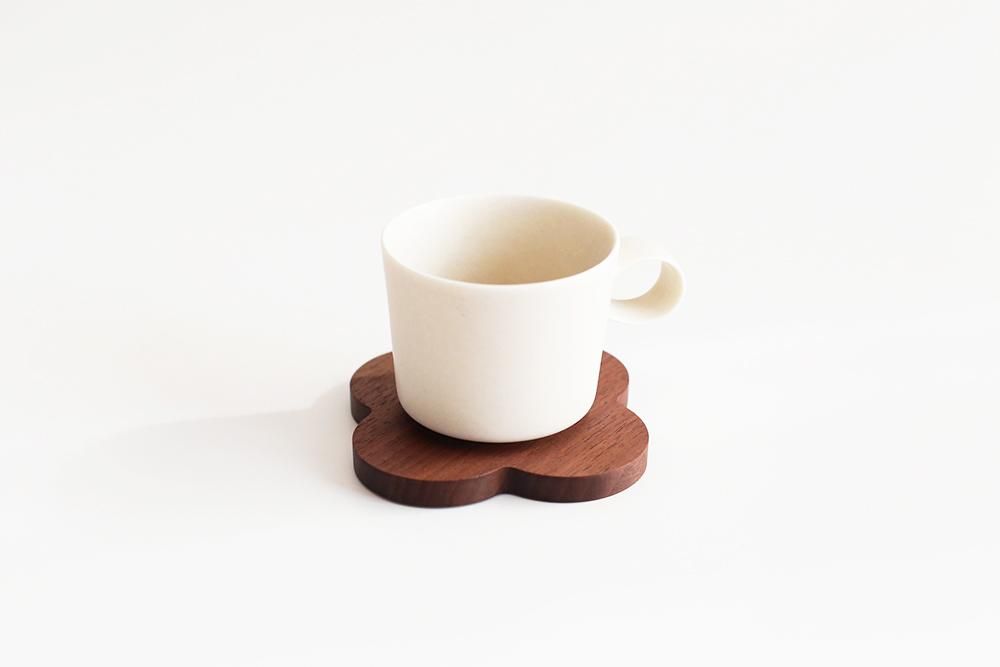 【廃盤】YARN/四つ葉のシンプルコースター(ウォールナット)