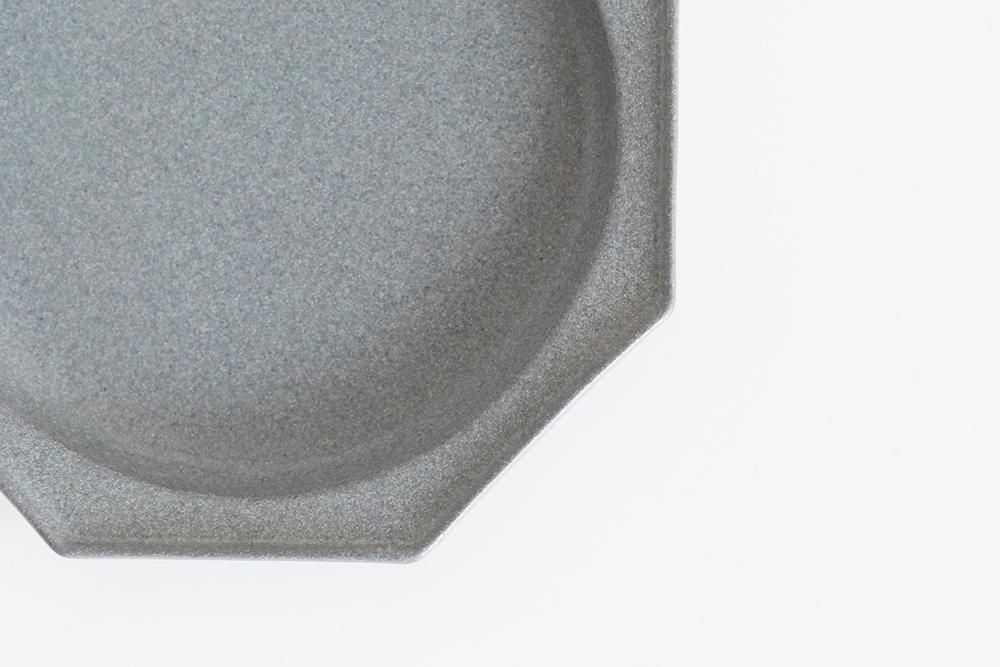 山本拓也/八角平皿/Sサイズ(ブルーグレー)