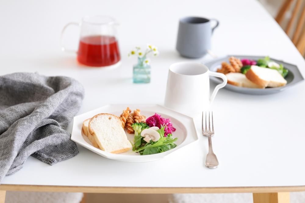 山本拓也/八角平皿/Mサイズ(白)