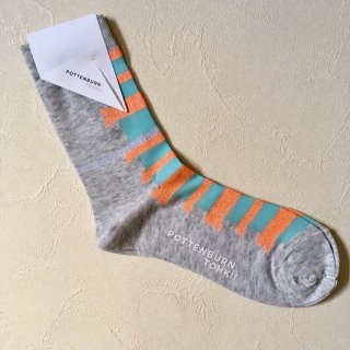 POTTENBURN TOHKII「Tape Line Socks (Gray)」