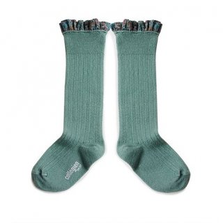 CollegienElisabeth Liberty Ruffle Knee-High Socks - Celadon