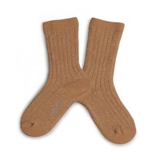 CollegienVictoire Glittery Socks - Caramel