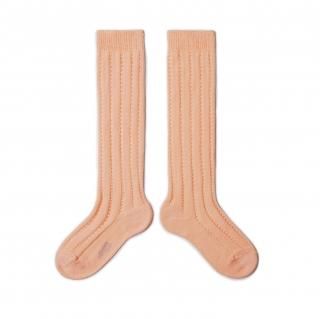 CollegienLeonie Lightweight Openwork Knee-high Socks - Sorbet