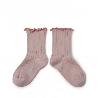 CollegienDelphine Lettuce Trim Socks - Vieux Rose