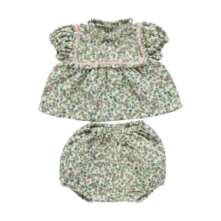 <img class='new_mark_img1' src='https://img.shop-pro.jp/img/new/icons14.gif' style='border:none;display:inline;margin:0px;padding:0px;width:auto;' />bebe organic「Laura Baby Set (Green Garden)」2022-SS