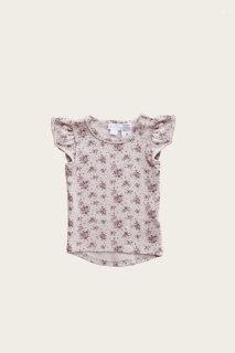 <img class='new_mark_img1' src='https://img.shop-pro.jp/img/new/icons14.gif' style='border:none;display:inline;margin:0px;padding:0px;width:auto;' />Jamie Kay「Organic Cotton FIne Rib Frill Tee - Lilian Floral」Bloom Collection
