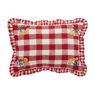 <img class='new_mark_img1' src='https://img.shop-pro.jp/img/new/icons14.gif' style='border:none;display:inline;margin:0px;padding:0px;width:auto;' />PROJEKTITYYNYLeinikki Gingham Embroidered Frill Cushion Raspberry