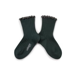 CollegienDelphine Lettuce Trim Socks - Vert Forêt