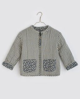 <img class='new_mark_img1' src='https://img.shop-pro.jp/img/new/icons14.gif' style='border:none;display:inline;margin:0px;padding:0px;width:auto;' />Little Cotton Clothes「Reversible Jojo Jacket - forget-me-not / flannel check in cove blue」 2022-AW